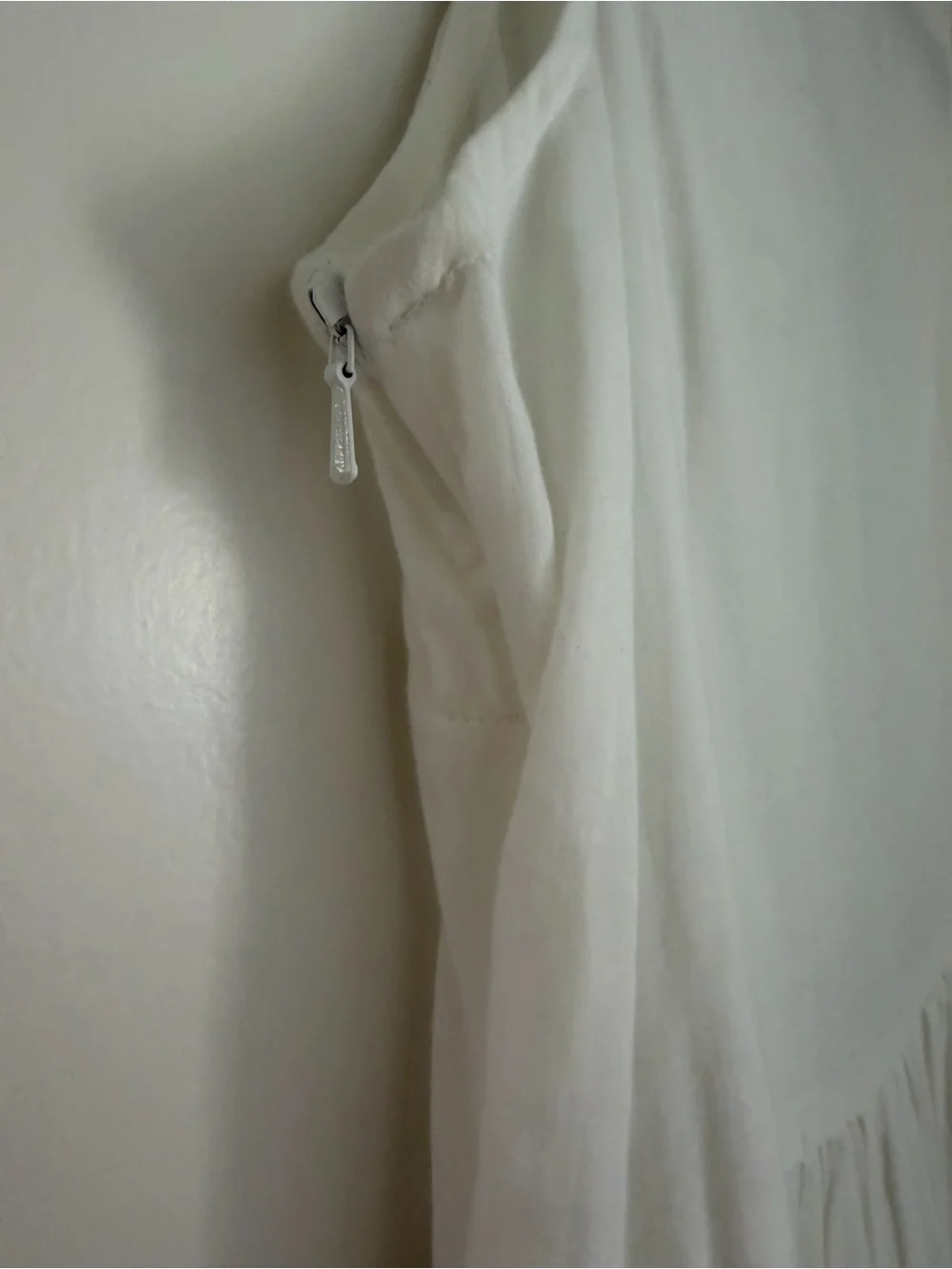 Oliphant White Cotton sleeveless dress with Pink and teal Floral detail Sz M - Picture 5 of 5